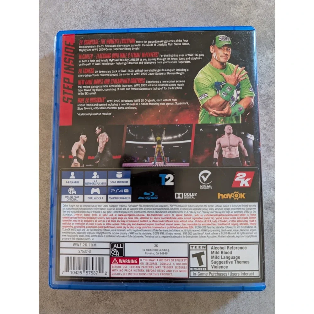 WWE 2K20 - Sony PS4 Video Game Complete Tested And Working (FC1014888)